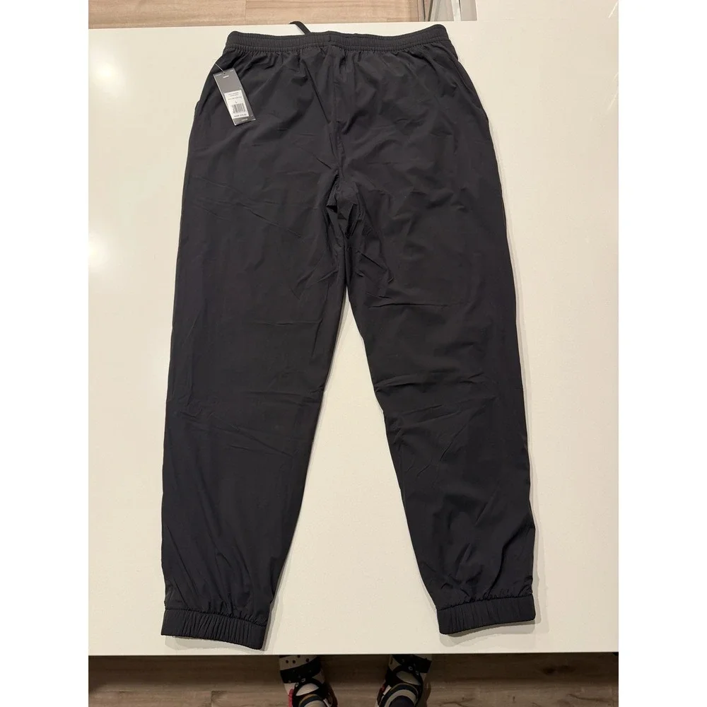 Adidas Mens Fleece Lined Wind Pant Joggers Black ADVR0995 Large NWT